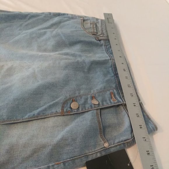 Energie women's size 11 light wash faux wrap skirt - Picture 7 of 16